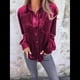thumbnail image 4 of Camisetas Casuales de Larga con Botones de Terciopelo de Invierno para Mujer Rojo Vino L, 4 of 8