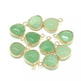 thumbnail image 2 of U8MO 20pcs Mixed Stone Pendants Faceted Drop Pendants Mini Smooth Charms 17.5x13.5mm, 2 of 3