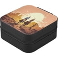 thumbnail image 2 of GZHJMY Desert Cowboy Jewelry Box Organizer for Women Girls, Travel Jewelry Case Jewelry Organizer for Storage Rings Earrings Necklaces Bracelets32 for Necklace Bracelet Earrings Rings, 2 of 7