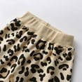 thumbnail image 5 of Toddler Baby Girls Clothes Leopard Print Tops + Leopard Pants Outfits Set Beige 6-9 Months, 5 of 6