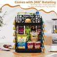 thumbnail image 5 of Sfugno 360 Rotating Snack Display Rack, 2 Tier Snack Organizer for Countertop, Pantry Organizer, Can Organizer, Retail Display Shelf for Candy Cans Chip,Rustic Brown, 5 of 8