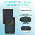 thumbnail image 2 of Maytalsory 2pieces High Precision LCD Writing Tablet Doodle Board Easy To For Enhanced Creativity Portable White, 2 of 6