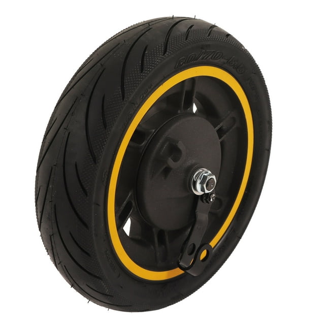 Rueda delantera para patinete eléctrico con freno de tambor, rueda delantera para patinete eléctrico de 10 pulgadas Rueda delantera para patinete eléctrico de repuesto Rendimiento finamente ajustado