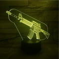 thumbnail image 2 of 3D Optical Illusion Lamp Gun Neon Sign, 3D Creative Gun Safe Light, Gun Lamps Home Decor, Night Light for Teens Christmas Birthday Decorations Gifts Lights Gun, 2 of 7