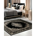 thumbnail image 4 of Unique Loom Reza Collection Area Rug - Washington (7' 10" Square Black/Gray), 4 of 6