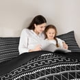 thumbnail image 5 of Homewish Minimalist Wavy Lines Bedding Comforter Set 2pcs for Boys Girls,Geometric Triangle Twin Comforter Sets Microfiber,Mid Century Stripes Breathable Bedding Set,Breathable Home Decor, 5 of 8