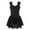 Black, variant on Hansber Kids Girls Sleeveless Chiffon Ruched Ballet Dance Dress Ballerina Princess Dancewear Black 4