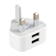 thumbnail image 2 of Adaptador Cargador Pared Corriente USB Enchufe Británico 3 Pines para Tableta (2USB), 2 of 6