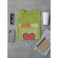 thumbnail image 3 of Abstract I Love You T-Shirt Men -Image by Shutterstock, Male 3X-Large, 3 of 4