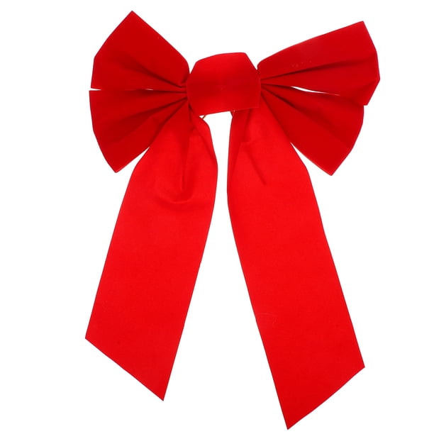10 Uds. Guirnalda navideña con lazo, decoraciones, lazo rojo grande de Navidad, lazos decorativos navideños, lazos para fiesta de Navidad