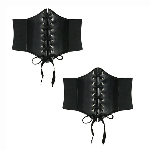 Fjofpr Sale Pirate Corset Women 2PC Women Solid Color Wide Style Adjustable Strap Court Style Corset 68cm