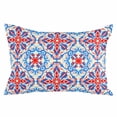 thumbnail image 7 of Outdoor Pillow Covers Throws Boho Ethnic Blue Red Floral,Waterproof Pillow Cases Pack of 2 Abstract Lines Pattern Artwork,Durable Cushion Cover Pillowcase for Patio Balcony Couch Garden, 7 of 7