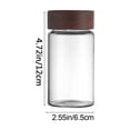 thumbnail image 3 of Qiopertar Glass Jar with Maple Wood Lid, Airtight Kitchen Storage for Coffee Tea Grain, Clear Heatproof Container for Pantry Countertop, 3 of 6