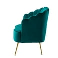 thumbnail image 5 of Cute Loveseat Sofa with Flower Shaped Back Design, Teal, 5 of 10