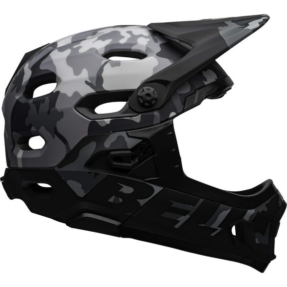 BELL Super DH MIPS Adult Mountain Bike Helmet - Matte/Gloss Black Camo (2021), Small (52-56 cm)