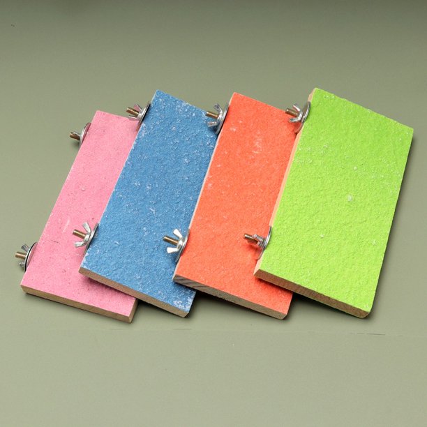 Plataforma de garra para moler colores, tabla de garra para moler mascotas, estación de boca para moler hámster, tabla de estación esmerilada, juguete para loros, suministros para pájaros