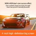 thumbnail image 1 of 4 Inch Driving Parking Camera 1080P Wide Angle Loop Recording Rechargeable Video Recorder Dash Cam Automobile Accessories 2pcs Cams Touch, 1 of 9
