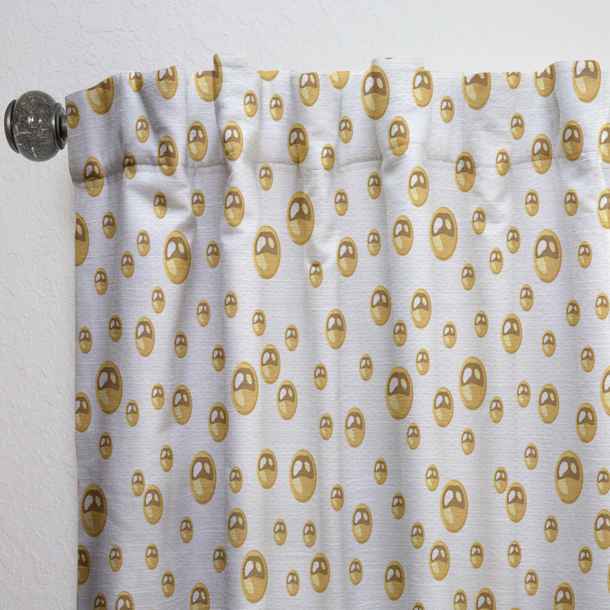 Designart 'Circular Golden Pattern II' Mid-Century Modern Curtain Panel