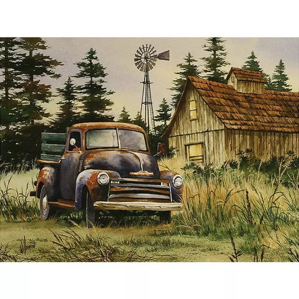Cuadros Decorativos Kit de pintura por números, lienzo de automóvil DIY, cuadro de arte al óleo, decoración del hogar, obra de arte Ehuebsd Nuevos Originales