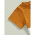 thumbnail image 6 of Baby Boys Shorts Set, Short Sleeve Patchwork T-shirt with Elastic Waist Shorts Summer Outfit, 6 of 9
