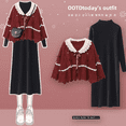 thumbnail image 1 of Winter Red Sweater Set For Women Tank Dress 2-piece Set Christmas Style Elegant, 1 of 5