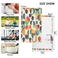 thumbnail image 6 of Yayeee 2 Pack Hand Towels for Bathroom 100% Cotton 16" x 28" Kitchen Towel, Green Geometric, 6 of 7