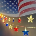 thumbnail image 4 of 4th of July Independence Day 250th Anniversary USB Star String Lights, 19.7ft 40 LED Red White and Blue Patriotic Decor for Home Party 250th Anniversary E#087 C, 4 of 8