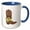 Blue/White, variant on 3drose, Rustic Watercolor Cowboy Boot Yellow Daisies, 11oz Mug