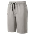 thumbnail image 4 of Gibobby Mens Shorts Elastic Shorts For Men Big And Tall 1Pack Men's Athletic Gym Shorts Basketball Hiking Pants Elastic Waistband with Zipper Pocket(S,Light Gray), 4 of 9