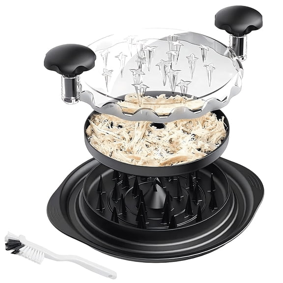 Laptom Max Chicken Shredder Large Visible Meat Shredder Machine with Cleaning Brush Anti-Slip Strips Ergonomic Handle for Chicken Pork Beef 1-Count