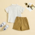 thumbnail image 5 of Outfit for Boys Size 14-16 Toddler Boys Short Sleeve Solid T Shirt Tops Shorts Child Kids 2PC Set Outfits Clothes z3-WH2, 18-24 Months, 5 of 6
