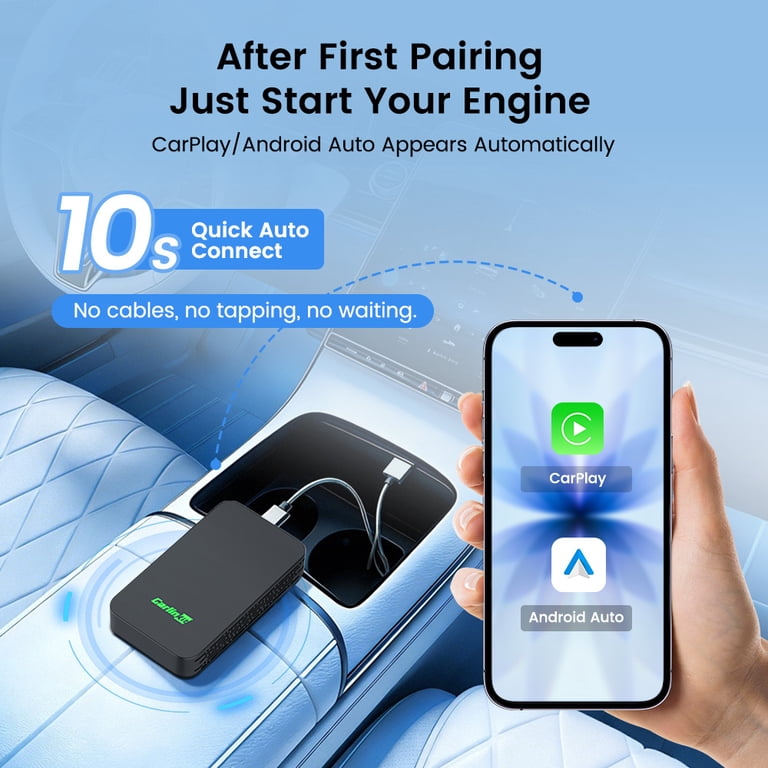 Carlinkit 5.0 Wireless CarPlay Dongle, Bluetooth Adapter, 5.8GHz