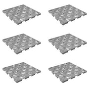 Pure Garden 6-Pack Polypropylene Interlocking Deck Tiles for Outdoors, Gray