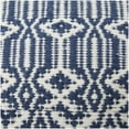 thumbnail image 4 of DecMode Blue Polyester Pouf with Diamond Pattern, 4 of 7