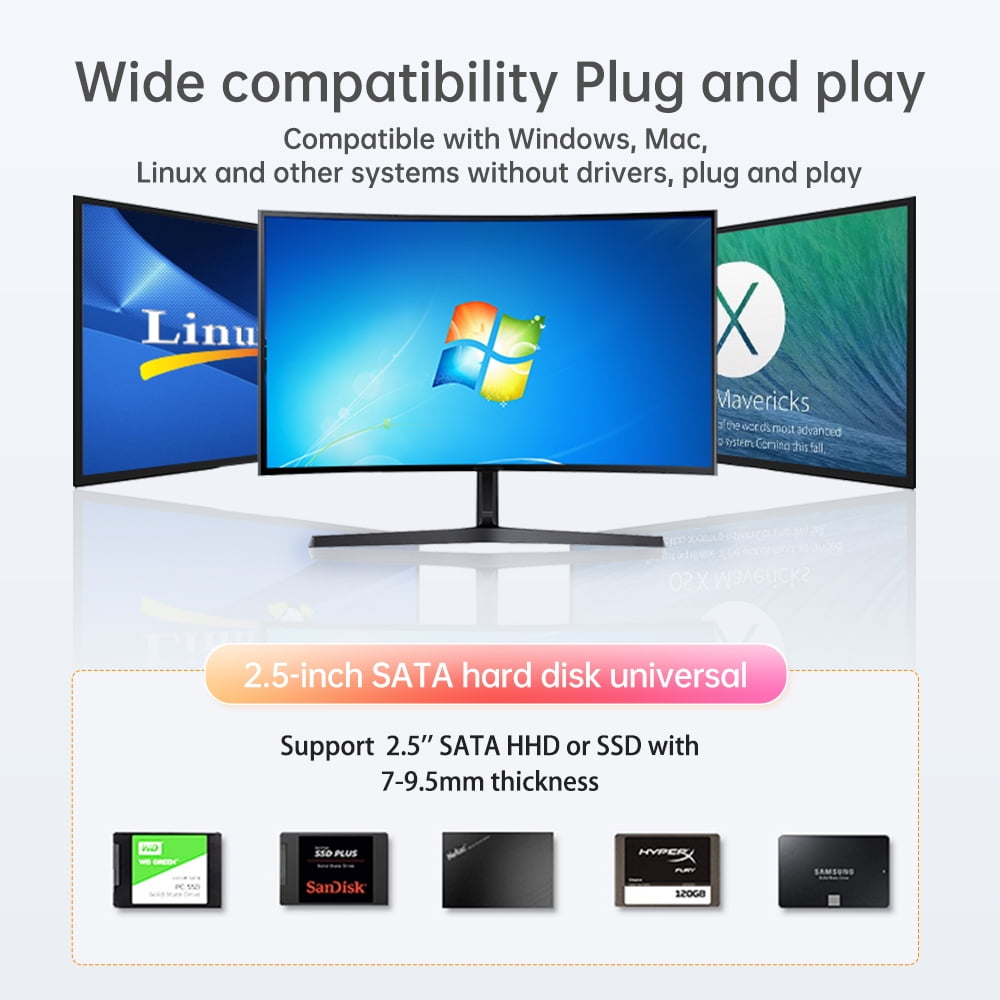 ACASIS External RAID Dual-Bay Disk Array Enclosure USB-C to SATA Supports 12TB