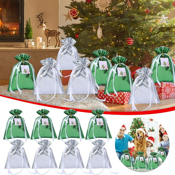 Bolsa de regalo de Navidad Bolsa de regalo con cordón Bolsa de papel de aluminio de Navidad Bolsa de regalo de Navidad Wmkox8yii HFSH2859