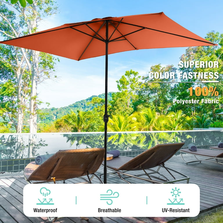 MF Studio 10x6.6ft Patio Table Umbrella, Outdoor Market MF Studio 10x6.6ft Patio Table Umbrella, Outdoor Market