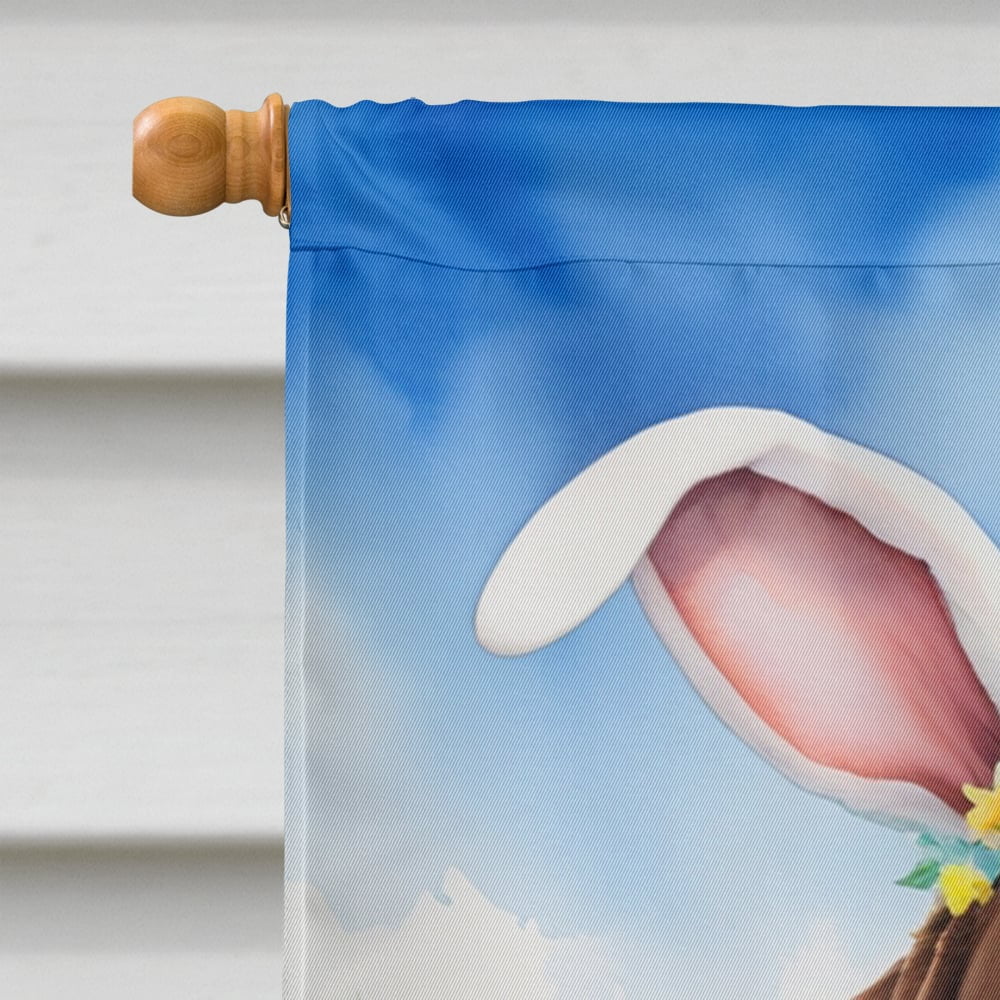 Chocolate Labrador Retriever Easter Egg Hunt House Flag 28 in x 40 in