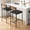 C | 2 Chairs | Retro Color, variant on Kitchen Table Set, Dining Table and Chairs for 2, 3Pcs Dining Room Table Set with 2 Upholstered Chairs, Bar Dining Table Set for Small Spaces, Apartment, Breakfast, Pub, Rustic Gray