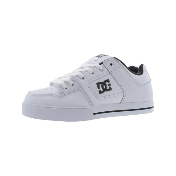 DC Men's Pure Low Top Casual Skate Shoe, white/battleship/white, 8 D US