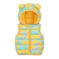 thumbnail image 2 of Godderr Baby Toddler Down Vest for Girls Boys 9M-5Y Cartoon Outerwear Hooded Sleeveless Jacket Bear Ear Vest with Zipper Winter Fall Lightweight Coats, 2 of 5
