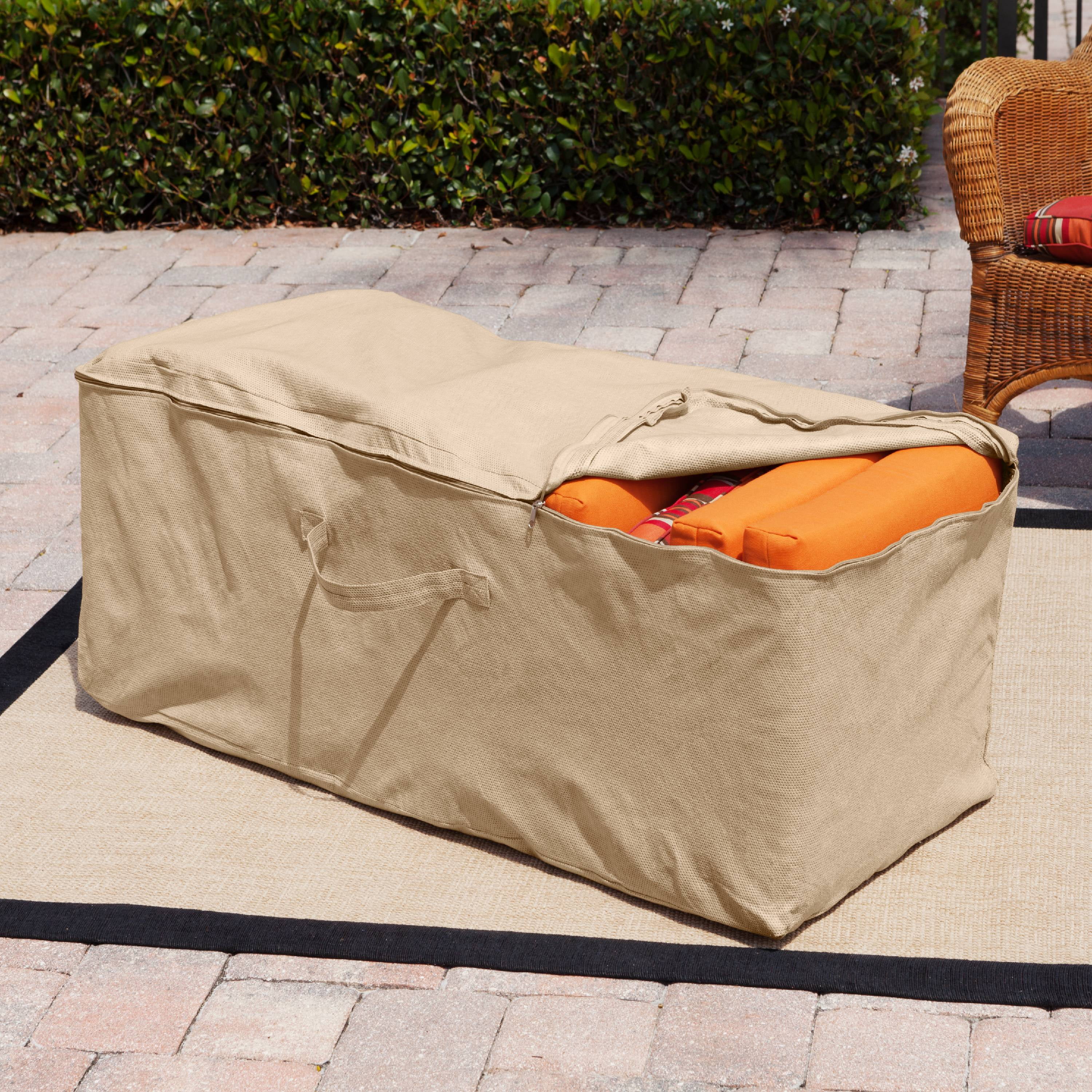 Budge 19" H Beige Patio Cushion Storage Bag Cover, Sedona