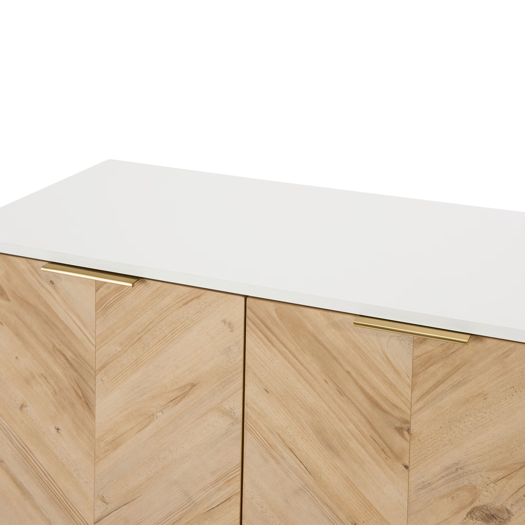 MAYEERTY Modern Sideboard Buffet Cabinet with Doors, Accent Storage Cabinet with Adjustable Shelf for Dining Room Living Room Entryway