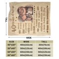 thumbnail image 2 of XZYG Gifts For 40th Marriage Throw Blanket Soft Fuzzy Fleece Blanket For Couch Bed Living Room Decoration(60*80inch), 2 of 5