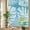 Blue, variant on Palm Tree Monstera Window Privacy Film Rainbow Static Cling Stain Glass Window Film for Glass Door, Decorative Sunroof Decal Sticker for Car 17.7"x39.3" Purple White Leaf Boho Botanical Tropical