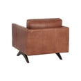 thumbnail image 3 of Sunpan Rogers 16.75" Modern Leather and Wood Armchair in Shalimar Tobacco, 3 of 8