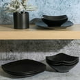 thumbnail image 4 of Gibson Home Zen Buffet Matte Porcelain 8 Piece Dinnerware Set - Black, 4 of 6