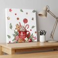 thumbnail image 4 of Ships Next Day Canvas Wall Art 10"x10",Christmas Gingerbread Wood Framed Canvas Print Painting,Winter Xmas Balls Candy Pine Leaf Ready to Hang Small Picture Wall Decor for Home Kitchen Nursery Office, 4 of 9