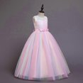 thumbnail image 3 of New Upgrade Rainbow Flower Girl Lace Dress for Kids Wedding Bridesmaid Pageant Party Prom Formal Ball Gown Princess Tulle Dresses, 3 of 5