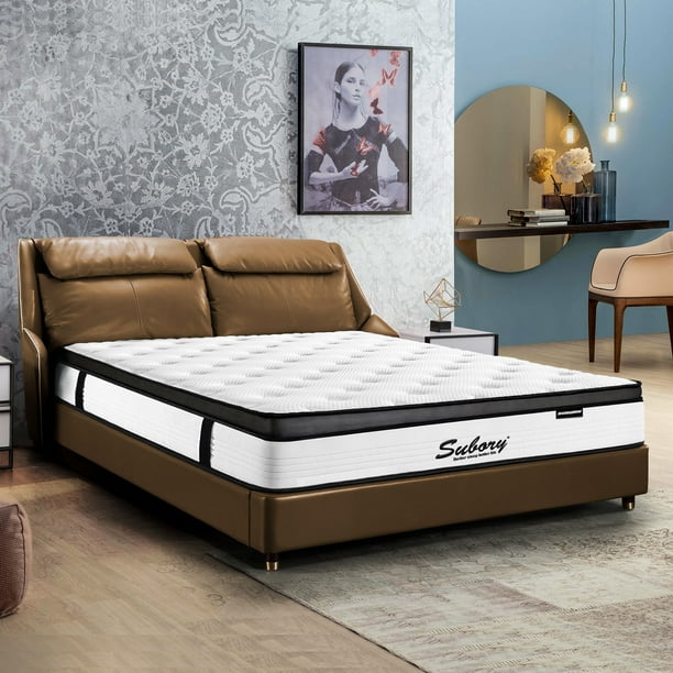 Subory 11 inch Memory Foam Mattress Hybrid Innerspring Mattress in a